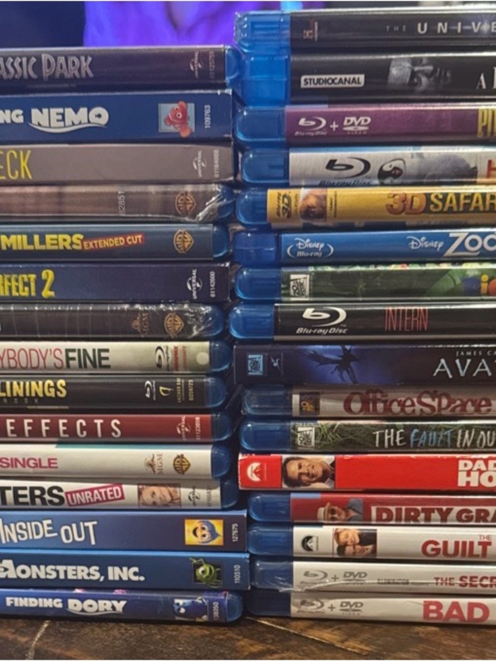 Stack of Blue Disc Movie Cases - Multipack Storage